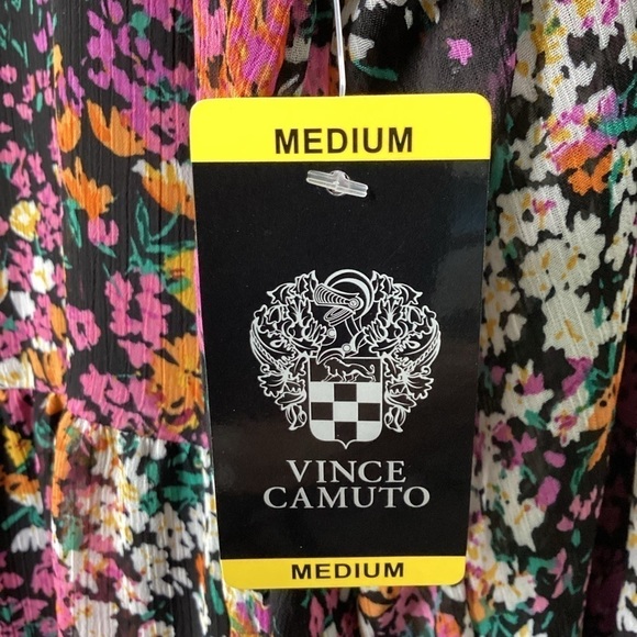 VINCE CAMUTO SIZE M‎ FLORAL DRESS SUMMER FALL MIDI - Picture 8 of 11